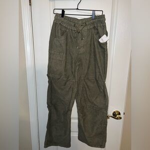Free People Modern Love High Rise Olive Pant Size S NWT
